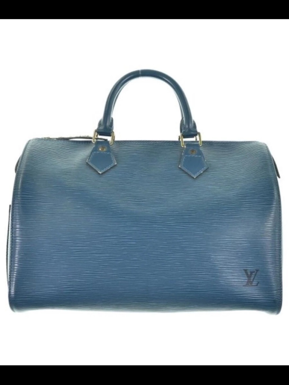 Louis Vuitton Blue Epi Leather Top-Handle Satchel